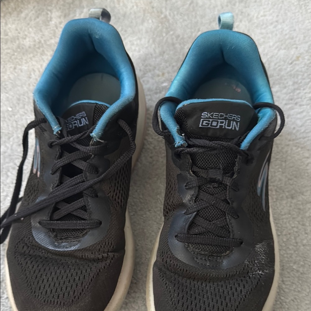 Skechers GOrun Black with Blue Highlights